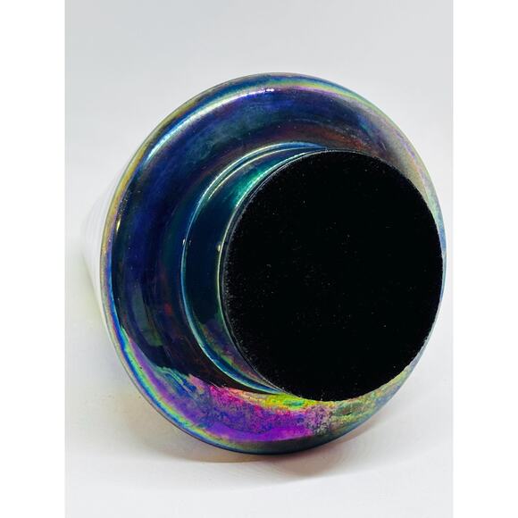 Vintage Peacock Iridescent Blown Glass Tree - Picture 2 of 10